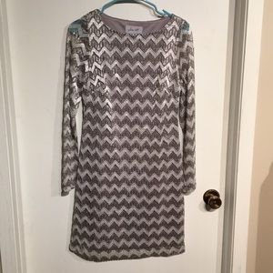 Silver sheath dress